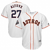 Astros 27 Jose Altuve White 2019 World Series Bound Cool Base Jersey,baseball caps,new era cap wholesale,wholesale hats